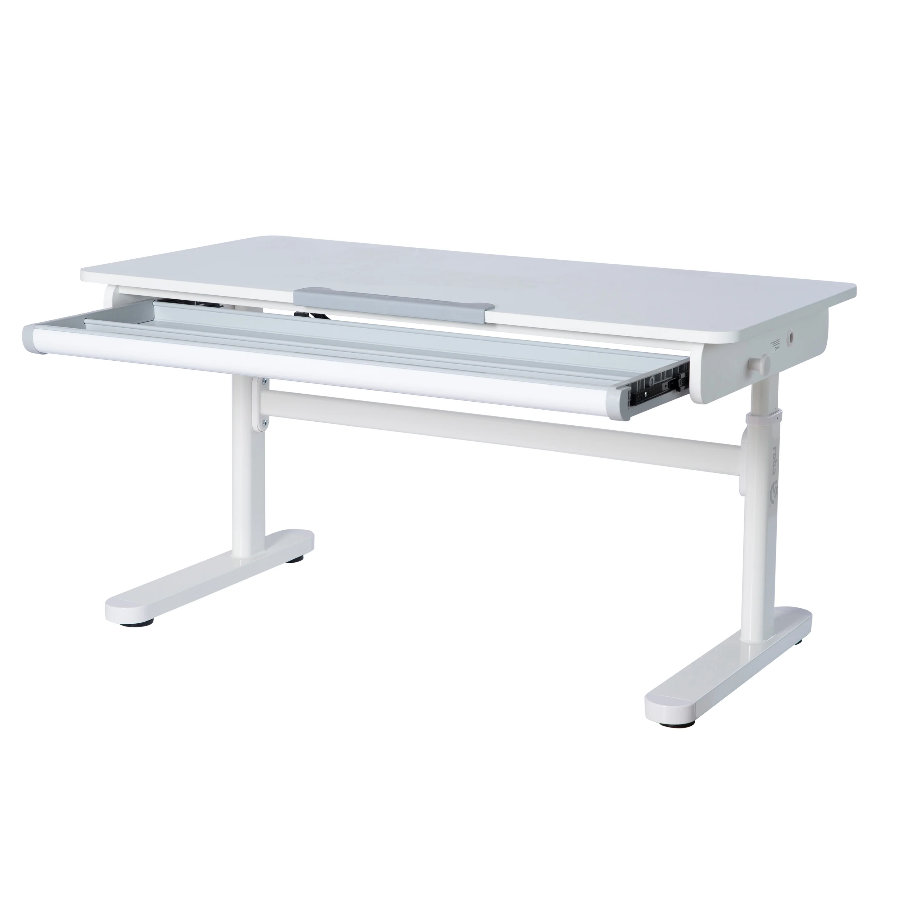 Schreibtisch mit Schublade weiß - Höhenverstellbarer Kinderschreibtisch 62-78 cm - Ergonomischer Kinderschreibtisch mit Stauraum - Für Kinder & Jugendliche - Inkl. Schubfach - 110x60 cm - Modernes Design - Stabil & Pflegeleicht - Image 4