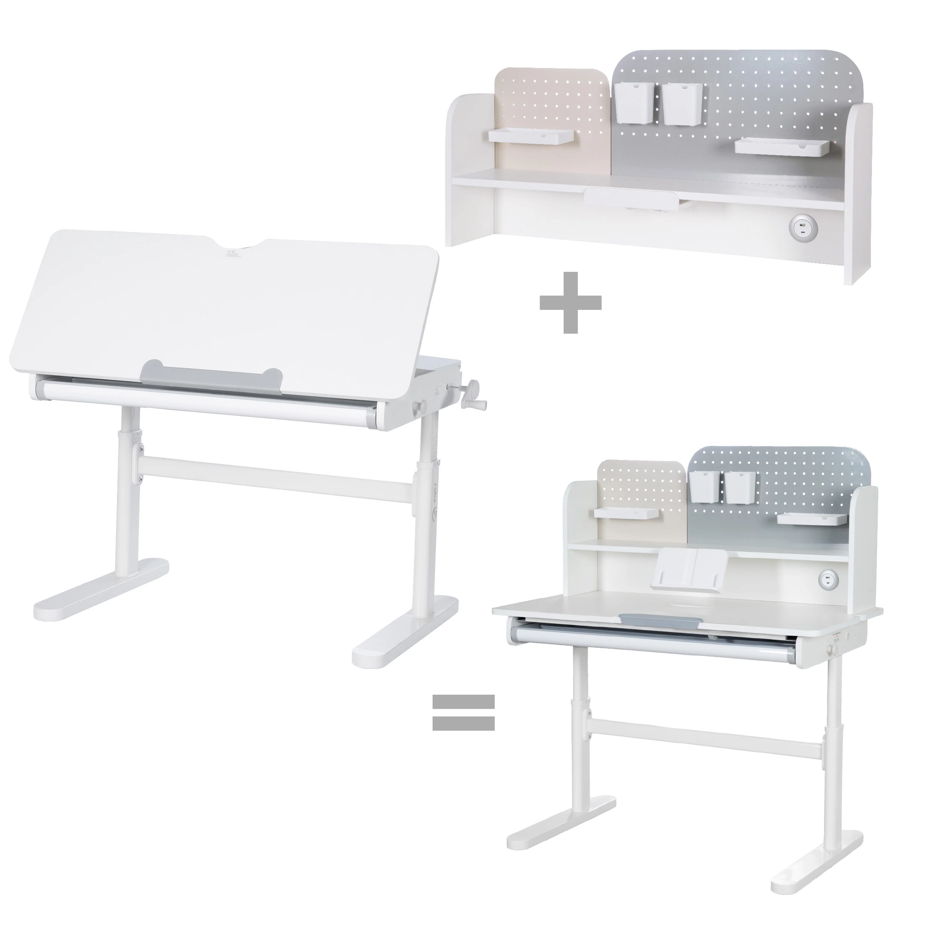 Schreibtisch neigbar mit Schublade weiß - Höhenverstellbarer Kinderschreibtisch 62-78 cm - Mit neigbarer Arbeitsplatte & Stauraum - Für Kinder & Jugendliche - Ergonomisch & funktional - 110x60 cm - Modernes Design - Image 15