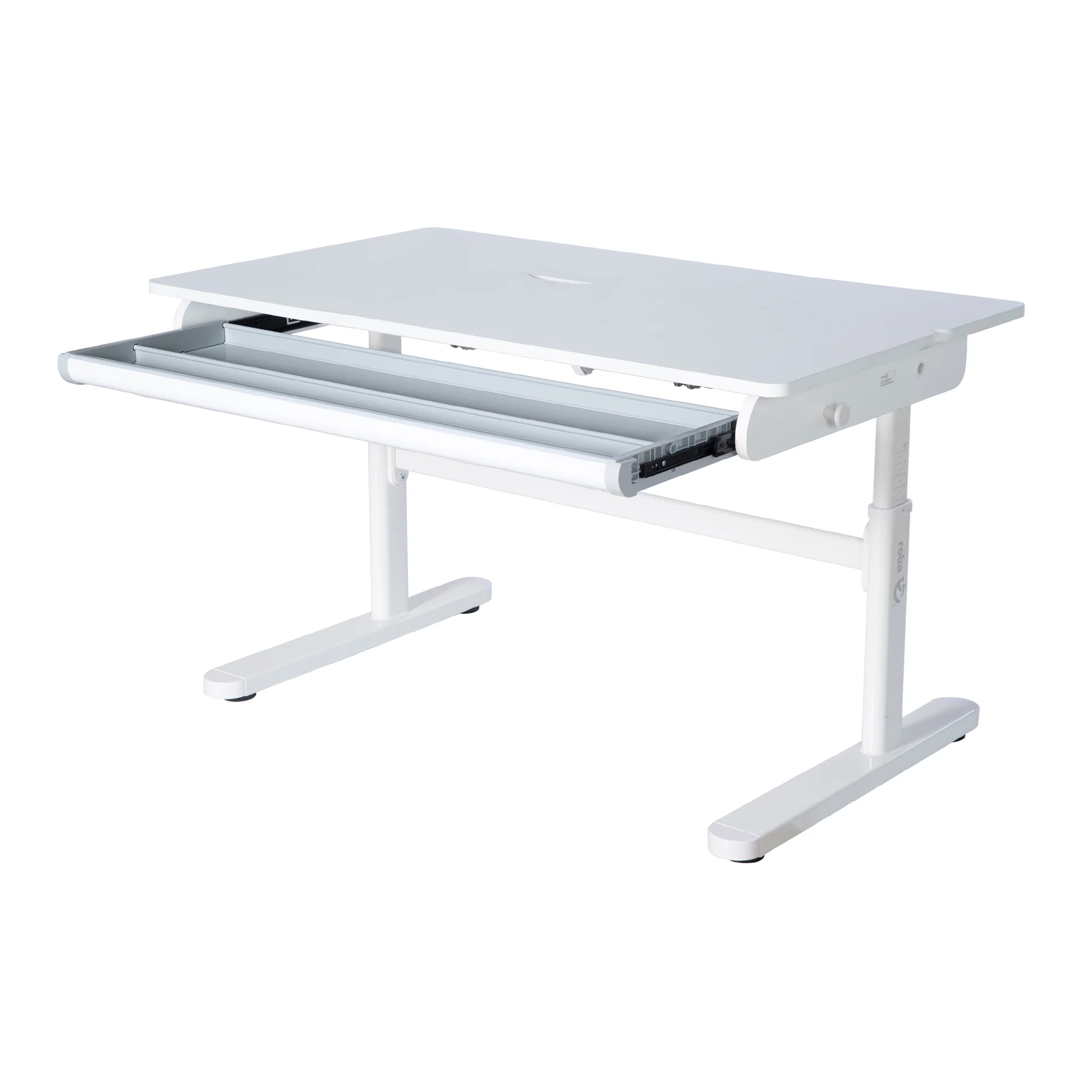 Schreibtisch neigbar mit Schublade weiß - Höhenverstellbarer Kinderschreibtisch 62-78 cm - Mit neigbarer Arbeitsplatte & Stauraum - Für Kinder & Jugendliche - Ergonomisch & funktional - 110x60 cm - Modernes Design - Image 6
