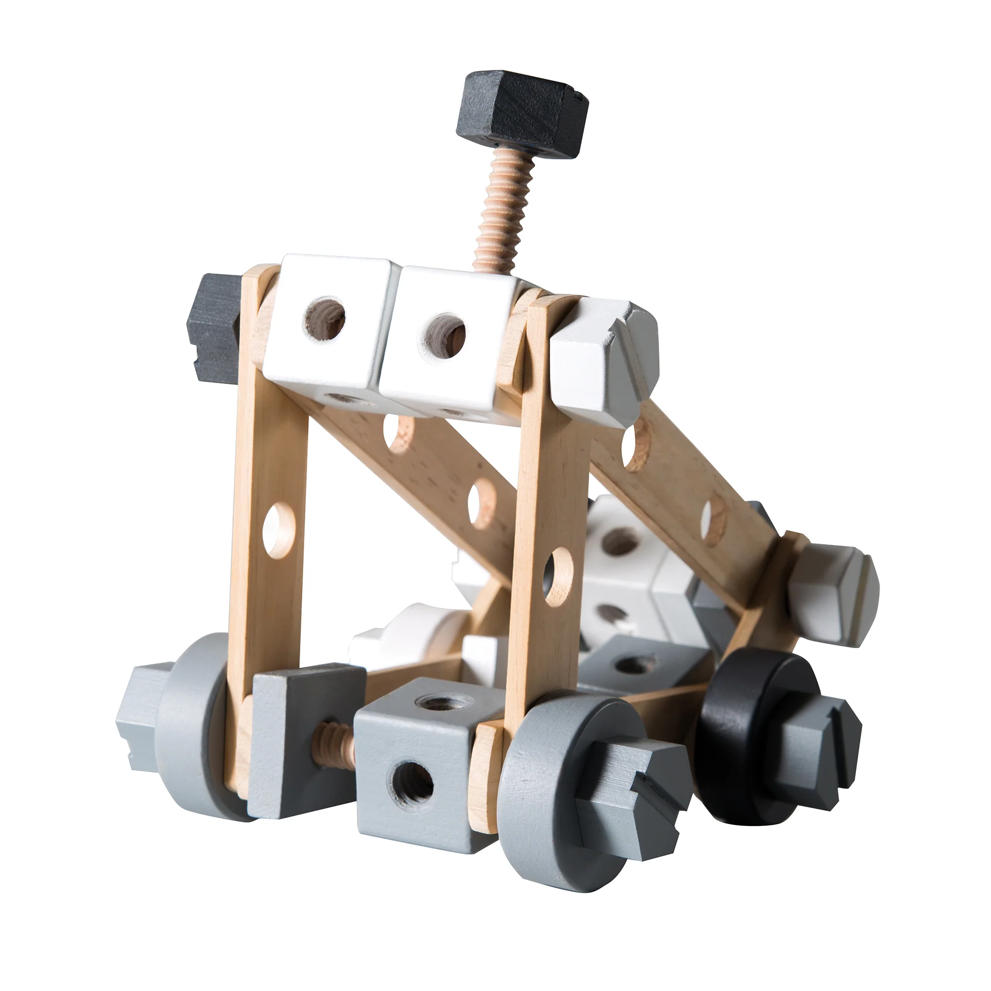 Holzbaukasten für Kinder, Baukasten-Set 48-tlg, Holz-Werkzeugkiste, Spielzeug ab 3 Jahren - Image 10