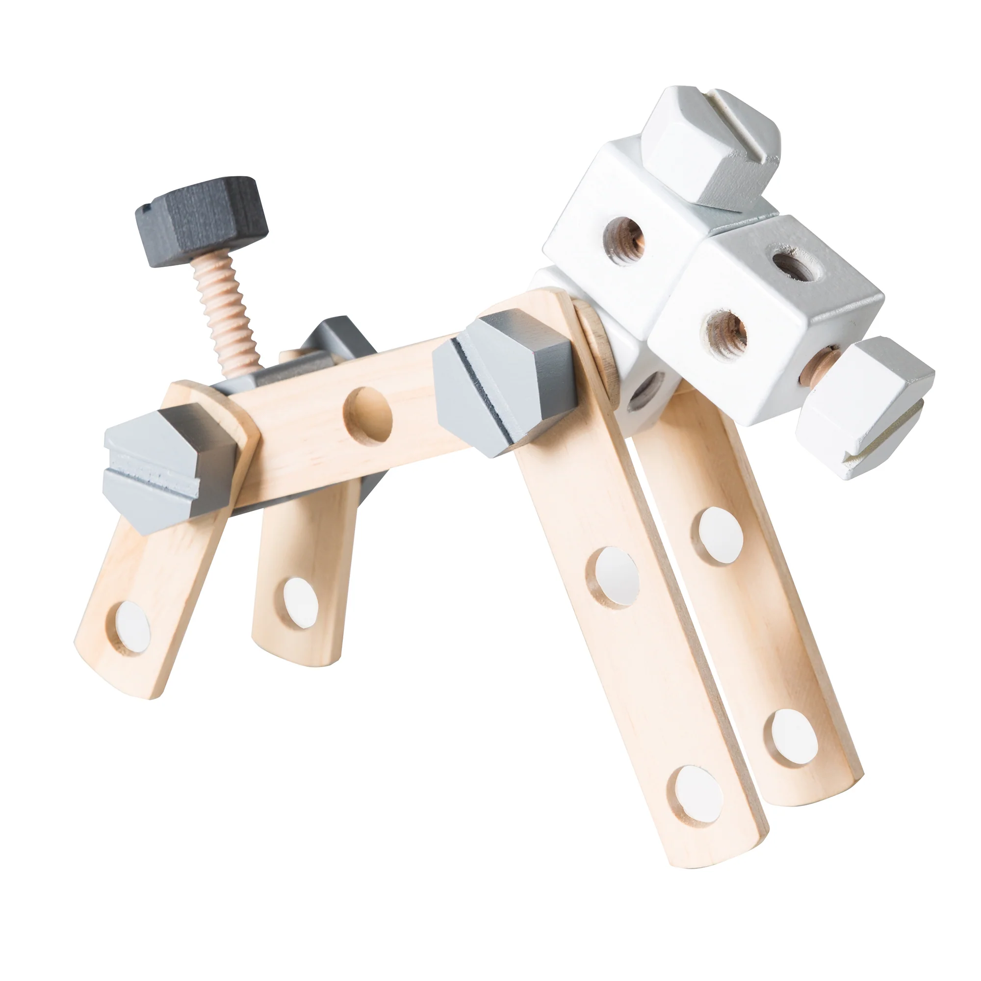 Holzbaukasten für Kinder, Baukasten-Set 48-tlg, Holz-Werkzeugkiste, Spielzeug ab 3 Jahren - Image 12