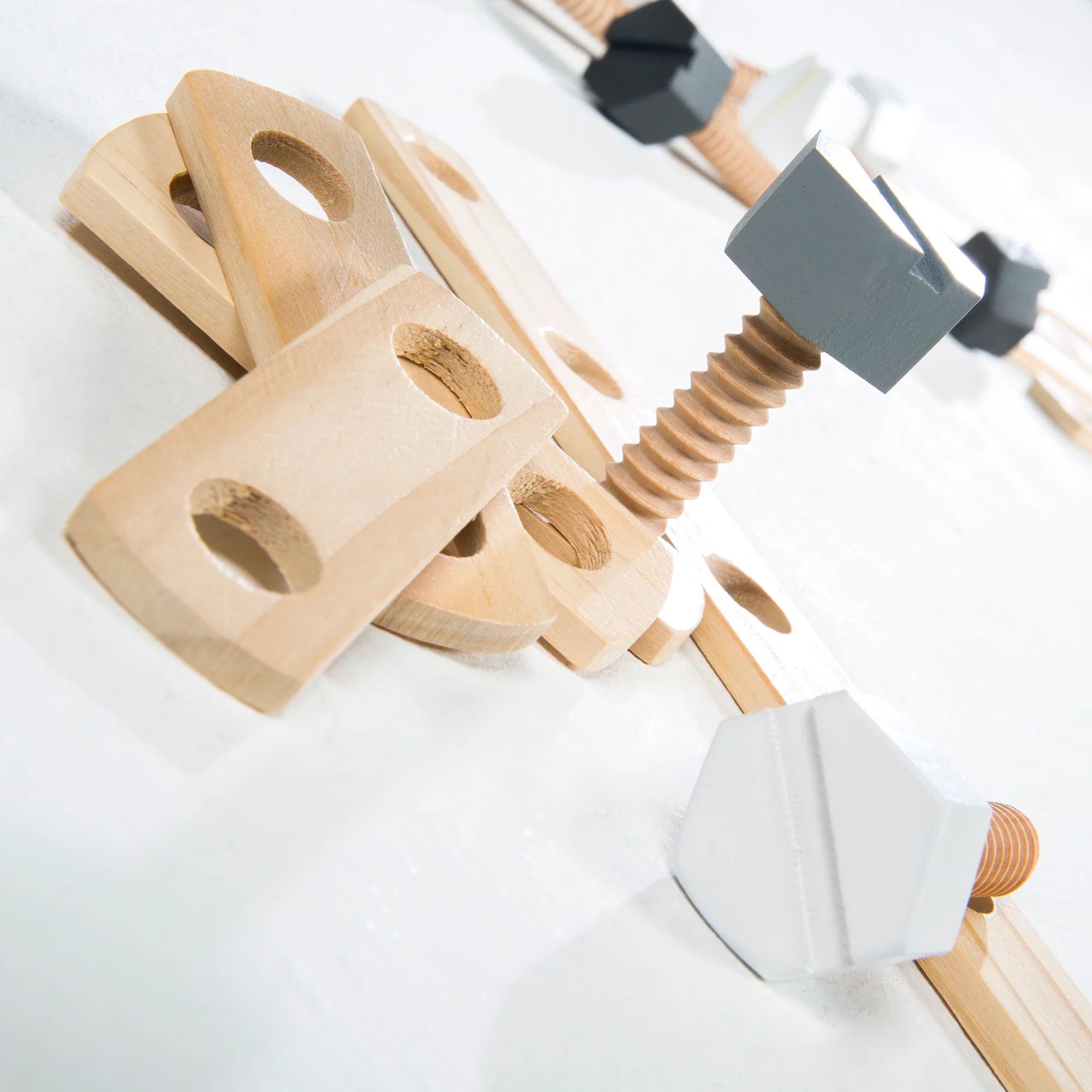 Holzbaukasten für Kinder, Baukasten-Set 48-tlg, Holz-Werkzeugkiste, Spielzeug ab 3 Jahren - Image 21